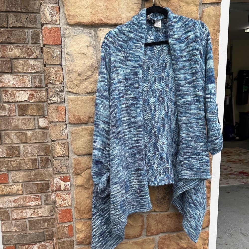 Soft Surroundings Blues Women's Loose Flowing Cardigan size M